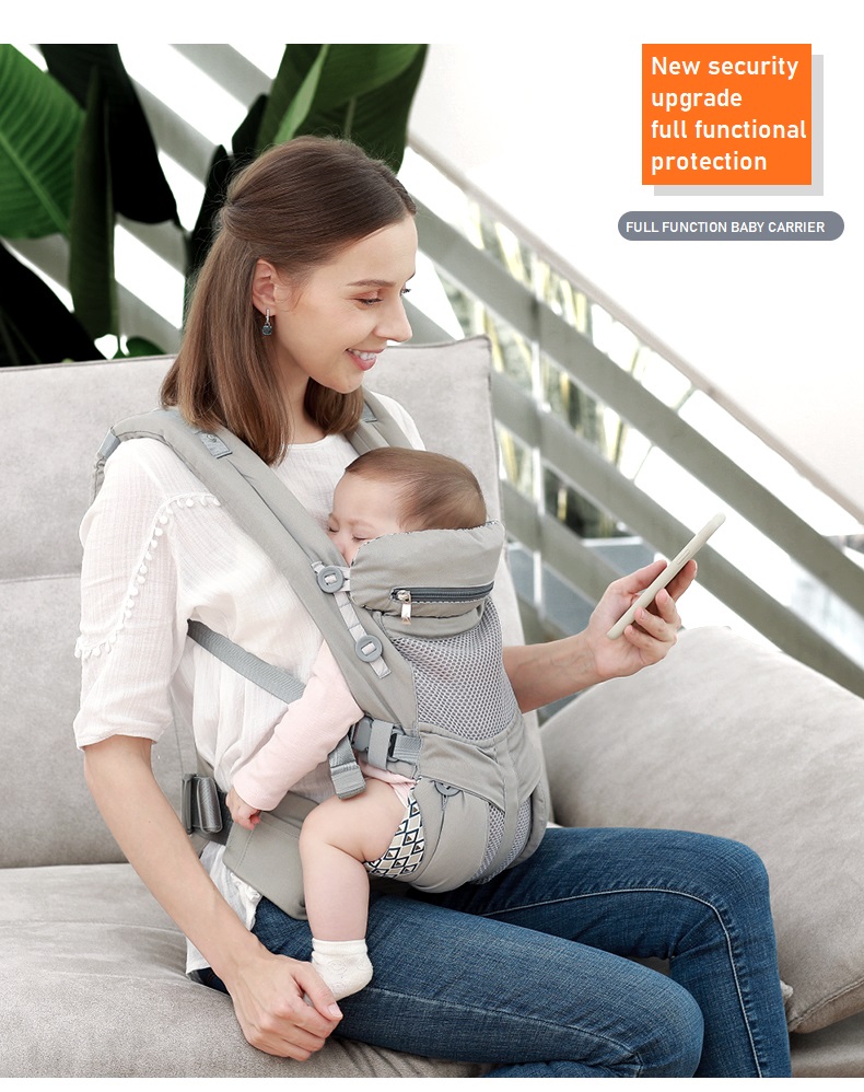 Aimama 0-36 Months 360 Ergonomic Cold Air Cotton Adjustable Baby Carrier  Baby Sling Wrap Strap Backpacks