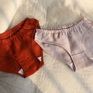 Conjunto de Bralette Inalámbrico de Cáñamo Natural, Sujetador Transpirable y Suave con Braguita, Almohadilla Anti-Protuberancia, Ideal para Pechos Pequeños, Lencería - Product Image 1