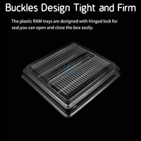 Boîte de rangement en plastique PET antistatique personnalisée avec couvercle pour ordinateur de bureau, plateau de mémoire RAM DDR4, emballage