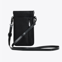 Tas selempang ponsel Mini kustom, tas selempang bahu nilon dengan tali yang bisa disesuaikan untuk pria dan wanita