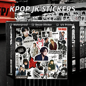สติกเกอร์ PVC ลายวงไอดอล KPOP 50 ชิ้น/ชุด แบงทันบอยส์ จองกุก <span class=keywords><strong>JK</strong></span> แบบกันน้ำ สำหรับตกแต่งกระเป๋าเดินทาง ของตกแต่งบ้าน - Product Image 2