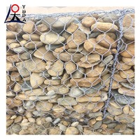 Muro de Contención de Malla de Alambre Hexagonal Galvanizado para Jardín, Caja de Gabión 2x1x1