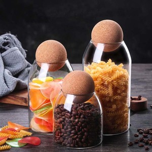 Bóng nút chai thủy tinh borosilicate Jar 3-mảnh thiết lập với nước nóng hình cầu có nắp đậy cho thực phẩm lưu trữ và nhà bếp hộp tổ chức - Product Image 3
