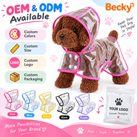 Imperméable transparent pour chiens d'extérieur, personnalisé, coloré, léger, en EVA, pour les promenades en extérieur