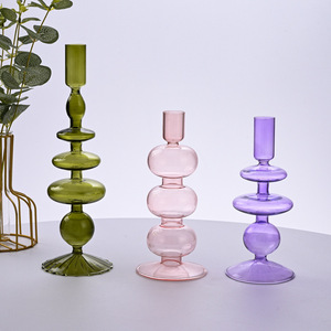 Handmade Wedding <strong>Glass</strong> <strong>Candlesticks</strong>, Home Decoration <strong>Glass</strong> <strong>Candlesticks</strong>&amp;<strong>glass</strong> Candle Holder - Product Image 5