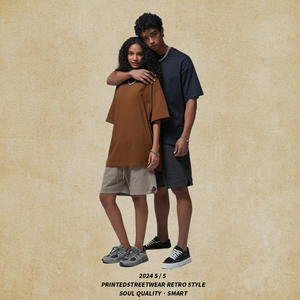 2025 estate nuovo marchio di tendenza 230g doppio filato 100% cotone puro colore grande maglia di <span class=keywords><strong>abbigliamento</strong></span> <span class=keywords><strong>uomo</strong></span> t-shirt - Product Image 6