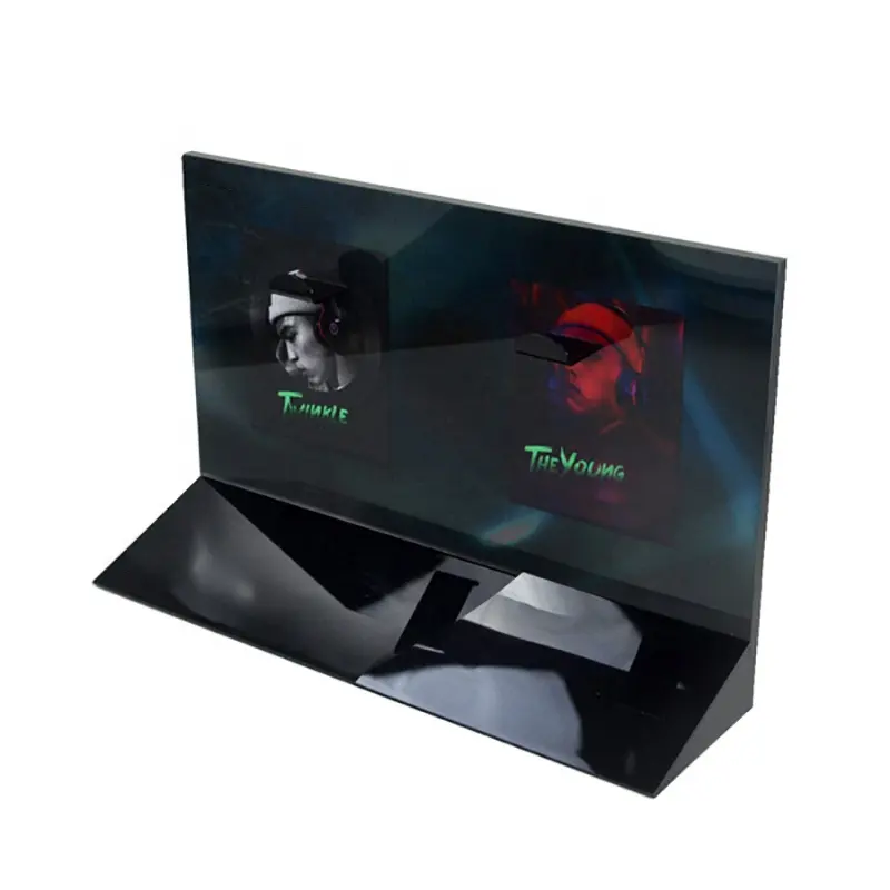 New Arrival Customized Black Acrylic Earphone Display Stand Fancy Quality Acrylic Glossy Retail Display Stand