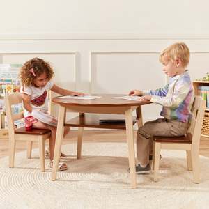 Nhà cung cấp bộ bàn ghế mầm non Montessori bằng gỗ, sản xuất theo đơn đặt hàng (OEM) cho trung tâm chăm sóc ban ngày, lớp học mầm non, đồ nội thất trẻ em - Product Image 2