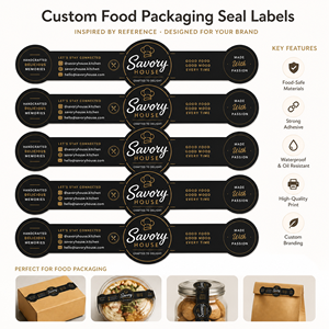 Etiquetas de Seguridad a Prueba de Manipulación Personalizadas para Tapas de Vasos de Café, Etiquetas Impermeables para Entrega de Alimentos con Diseño de Logotipo Personalizado - Product Image 2