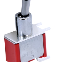 Mini interrupteur à bascule DPDT à 3 broches, IP67, en plastique, pour montage sur PC, à angle droit vertical, 5A 250VAC