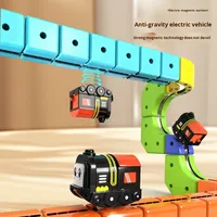 Cube magique magnétique transformable en plastique 1:5, blocs de construction, voie ferrée, voiture électrique anti-gravité, ensemble pour enfants