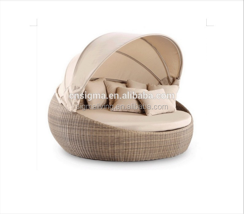 outdoor sofa set rattan outdoor pool bed resin wicker round daybed chaise