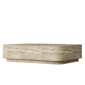 Newstar Modern Style Living Room Hotel Home Decoration Beige Stone Travertine Coffee Table <strong>Marble</strong> - Product Image 1