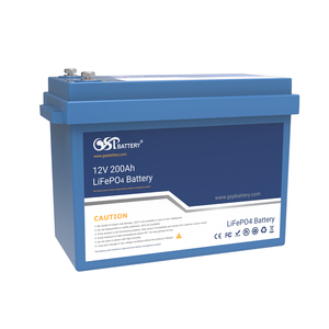 GSP 12.8V 200Ah LiFePO4 <b>Battery</b> 2560Wh Deep Cycle Lithium <b>Battery</b> Built-in BMS Solar Storage <b>UPS</b> RV Boat Home Emergency Power - Product Image 1