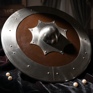 Armadura Medieval de Metal, Estilo Nórdico Escandinavo, Hecha a Mano, Vintage, Redonda, por Calvin Handicraft - Product Image 1