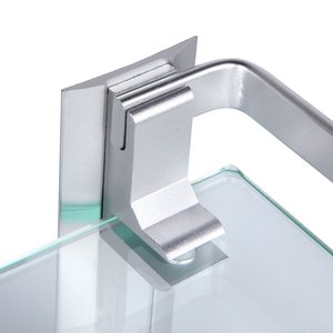 Kệ tắm kính nhôm treo tường hiện đại có thanh treo khăn, kệ tắm kính, kệ kính phòng tắm - Product Image 5