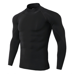 Chemise de sport Performance Compression Fit à manches longues Rash Guard respirante et anti-UV pour hommes pour l'entraînement et le fitness - Product Image 5