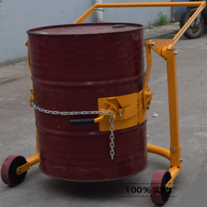รถเข็นถังเหล็กแบบยกได้ 200 ลิตร แบบแมนนวล สำหรับการเคลื่อนย้ายถังน้ำมัน - Product Image 1