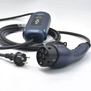 Boîtier de commande bleu <span class=keywords><strong>pour</strong></span> véhicule électrique Portable monophasé 16A <span class=keywords><strong>Type</strong></span> <span class=keywords><strong>2</strong></span> connecteur <span class=keywords><strong>Mode</strong></span> femelle <span class=keywords><strong>2</strong></span> chargeur EV <span class=keywords><strong>pour</strong></span> application de puissance - Product Image 1