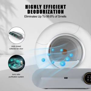 مستودع الاتحاد الأوروبي ذكي أوتوماتيكي القط ، تحكم WiFi ذاتي التنظيف ، مرحاض الحيوانات الأليفة سعة كبيرة ، سهل التنظيف ، التوفو ، البنتونيت PP - Product Image 2