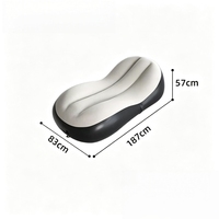 Canapé Gonflable Ondulé en Forme de S, Chaise Longue de Camping, Canapé Gonflable en PVC Floqué, Portable et Facile à Ranger, Idéal pour la Maison - Vente Flash