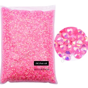 Oleeya Venta al por Mayor de Piedras de Cristal Planas sin Fijación en Caliente de 2mm, 3mm, 4mm, 5mm, 6mm, Color Rosa Jelly AB, Resina, para Manualidades DIY - Product Image 5