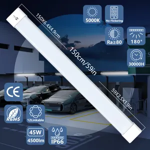 รับประกัน 5 ปีหลอดไฟระแนงเชิงเส้น IP65 ไฟ LED 4ft 8ft 36W 60W ไฟ LED Strip