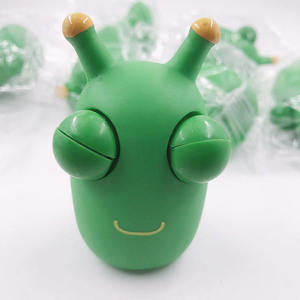 Creative Vegetable Worm Googly Eye Toy Decompression Artifact Pinch Music Decompression Vent Toys - Product Image 2