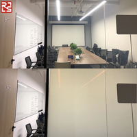 Film intelligent en verre transparent décoratif de haute qualité, écran de projection PDLC, design moderne pour la séparation/la confidentialité des bureaux/salles de réunion