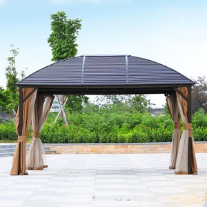 <span class=keywords><strong>Pavillon</strong></span> de jardin extérieur <span class=keywords><strong>en</strong></span> aluminium de haute qualité avec toit ouvrant simple 3*3m, tente de jardin Santorini Deluxe à toit rigide - Product Image 1