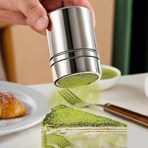 Saupoudreuse à poudre en acier inoxydable avec couvercle, saupoudreuse à mailles pour cacao, café, pâtisserie, desserts, cuisine, gadget de cuisine - Product Image 3