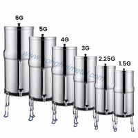 Système de filtration d'eau portable par gravité en acier inoxydable pour camping extérieur, 2,25 gallons, conforme aux normes NSF/ANSI 42 et 372
