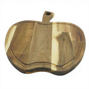 Planche à découper en forme de pomme avec rainure pour jus, mosaïque, pour HORECA, restaurant, OEM, personnalisable, Vietnam - Product Image 1