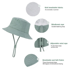 Casquette de pêcheur en maille décontractée pour tout-petits, protection solaire UPF 50+, de haute qualité, fabriquée par un OEM, été, bébé garçon fille, personnalisable - Product Image 5