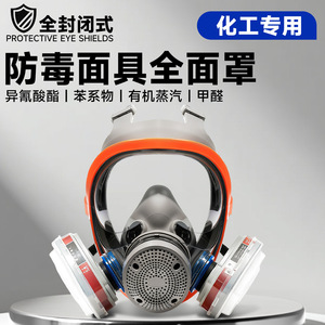 Masque à gaz intégral Taozheng avec filtre pour vapeurs organiques, pour laboratoire chimique, peinture au pistolet, réutilisable, en silicone liquide - Product Image 2