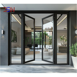 Puerta Abatible de Aluminio Natural para Interiores, Apertura Manual, Solución Silenciosa para Espacios Habitacionales - Product Image 1