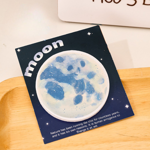 Papier autocollant circulaire détachable multi-usage pour étudiants, papeterie, notes autocollantes Terre Lune, dessin animé Planète - Product Image 6