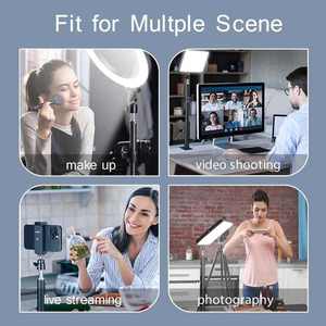 Bán Hot live streaming máy ảnh máy tính để bàn C kẹp núi LED ánh sáng đứng Vòng khung ánh sáng với 1/4 vít tip có thể điều chỉnh cực - Product Image 6