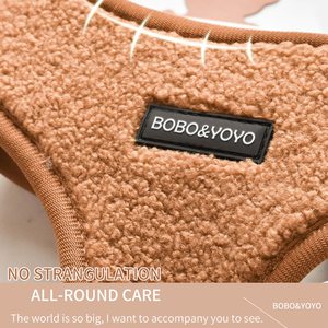 2026 produk baru Premium kustom Logo desainer mewah nyaman hangat Teddy Velvet hewan peliharaan anjing memimpin kerah Harness Set tali - Product Image 3