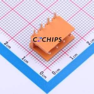 JL396R-39604O01 Plug-in Terminal Block Bent Lead Through Hole,P=3.96mm Connector Board-to-Board / Socket Open 1x4P 3.96mm Orange - Product Image 1