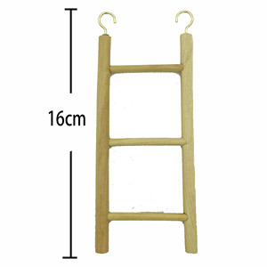 Scala in legno naturale appesa triturazione giocattoli pappagallo masticare blocchi di legno posatoio per uccelli per parrocchetti - Product Image 2