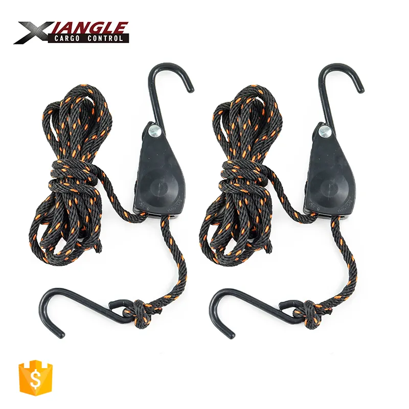 1/4 ''Multi Usi Corda Ratchet Tie Down with S-Gancio A Forma di Corda Regolabile Gancio Corda Cricco lega Giù