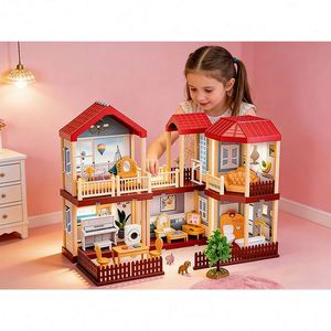 DIY Toy Miniature Plastic Doll House <b>Kits</b> for Adults Assembly Scene <b>Model</b> with Lighting Furniture Creative Home Decor - Product Image 3