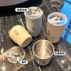 AkL Stainless Steel Travel <b>Mug</b> 304 <b>Double</b> <b>Wall</b> Leak Proof Large Capacity Portable Car Water Bottle - Product Image 1