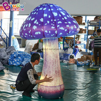 Champignons lumineux gonflables publicitaires à LED, modèle de ballon géant gonflable en forme de champignon pour la décoration de scènes de festival et de fêtes