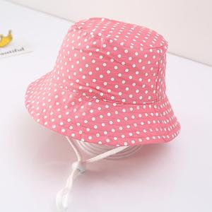 2025 niños pequeños 48 y 52 lunares estrella de mar cereza amor estampado <span class=keywords><strong>rosa</strong></span> amarillo azul infantil bebé verano <span class=keywords><strong>pescador</strong></span> cubo gorra sombrero - Product Image 1