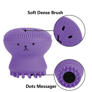 Cepillo de Limpieza Facial de Silicona Exfoliante con Forma de Medusa, Cepillo Facial Giratorio, Limpiador, Masajeador, Cepillo <span class=keywords><strong>para</strong></span> Champú de Bebé - Product Image 4