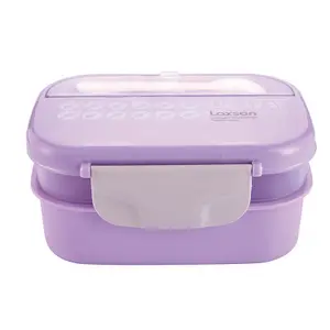 Fábrica al por mayor de la caja de almuerzo chico caja de Bento libre de BPA cubiertos reutilizable tenedor cuchara conjunto niño caja de comida ensalada contenedor