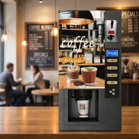 Distributeur automatique de café et de chocolat à pièces entièrement automatique en acier de haute qualité à vendre