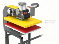 Presse à chaud pneumatique semi-automatique à double station coulissante pour le transfert par sublimation sur t-shirts, vêtements, textiles et tissus